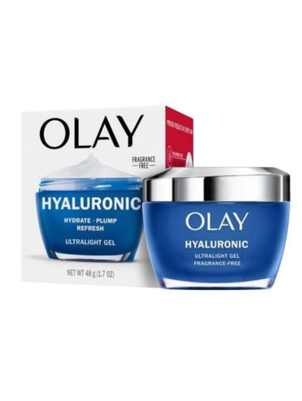 Olay Hyaluronic Acid Fragrance-Free Ultralight Gel Moisturizer 1.7 oz New